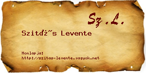 Szitás Levente névjegykártya